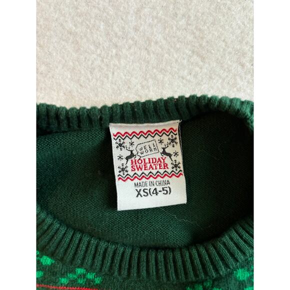 Well Worn Christmas Sweater Naughty Nice Sequins Size XS 4-5 - Picture 2 of 4